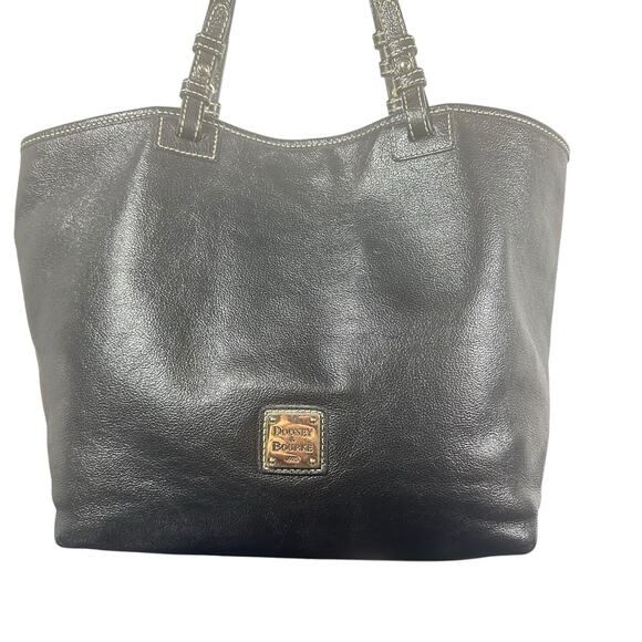 Dooney & Bourke Women's Leather Tote Bag - Black Spacious Shoulder Handbag - Picture 2 of 12